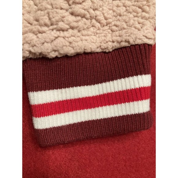 Pink Rose Brand Polyester Fleece Pullover Tan Sweater Size Medium - Picture 4 of 4